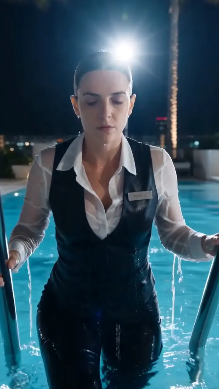 Two Socialites Laughed After Pushing a Hotel Maid Into the Pool… Then One Sentence Changed Everything