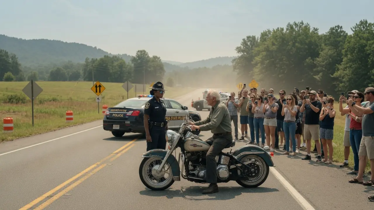 A Rookie Cop Mocked An Old Biker At A Checkpoint... Then A Blackhawk Landed