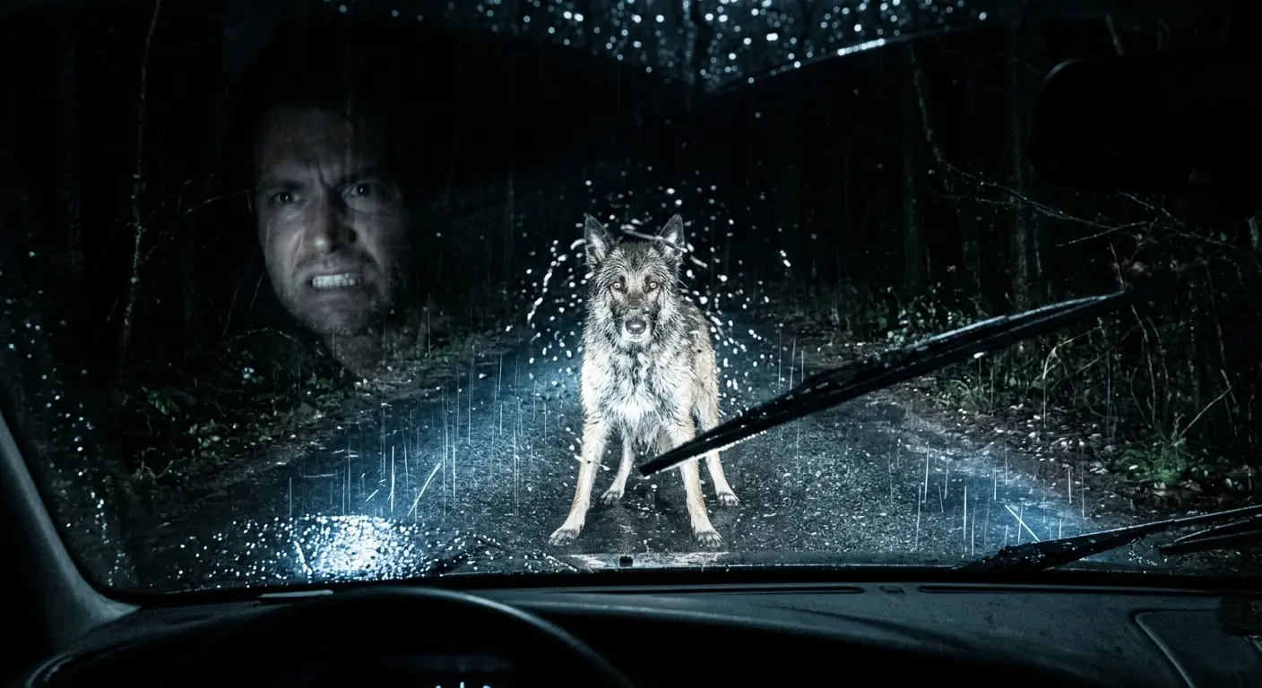 The Dog Blocked the Road at 3 AM — What He Found Changed His Life
