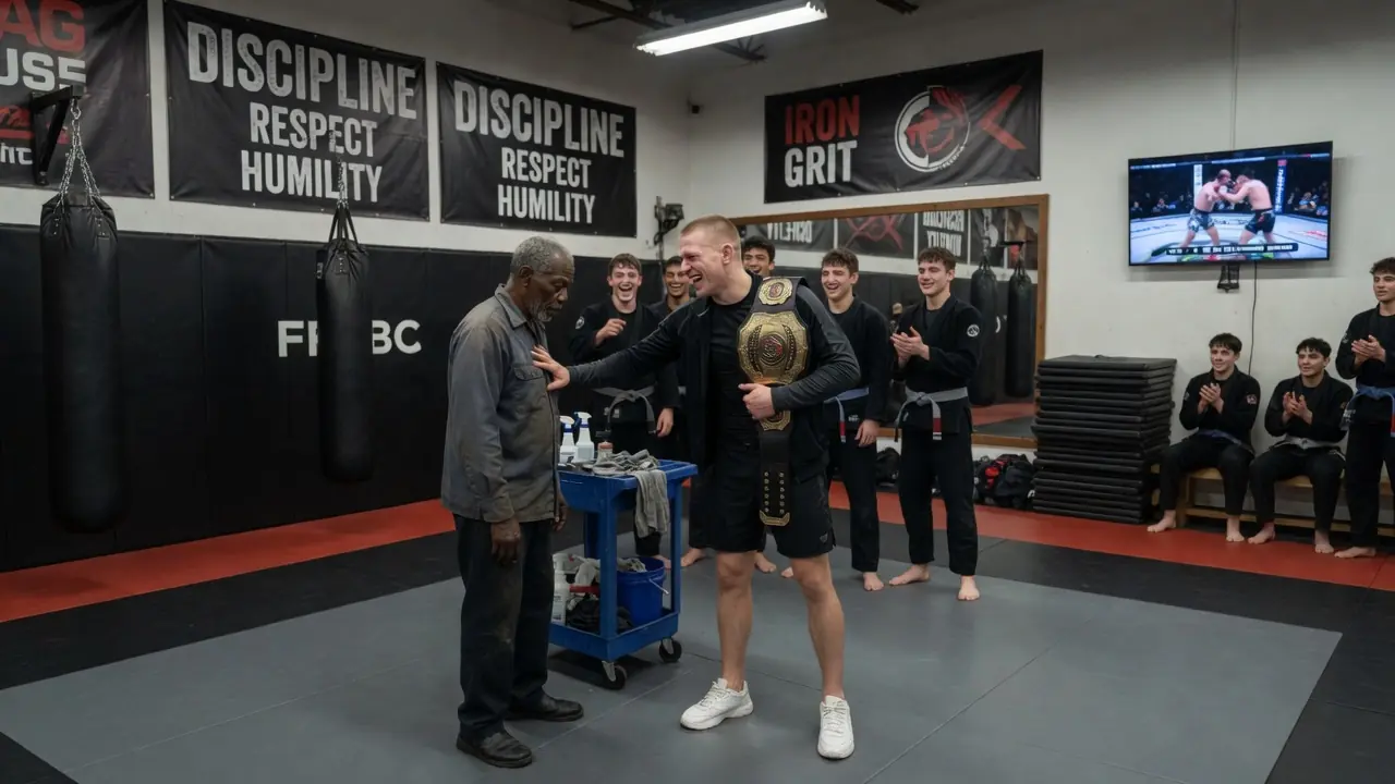 Cocky Black Belt Shoved the Old Janitor "for Fun" — He Didn't Know the Old Man Trained 3 Champions