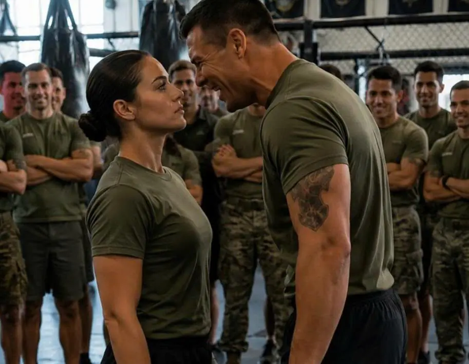 A young sergeant challenged a female recruit to a fight, trying to humiliate her in front of the entire company: but when the young woman pulled this out of her pocket, everyone froze in shock