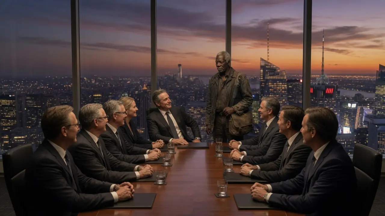 A Homeless Black Elderly Man Walked Into A Billionaire Boardroom… Then He Said “Give them sixty more days.”