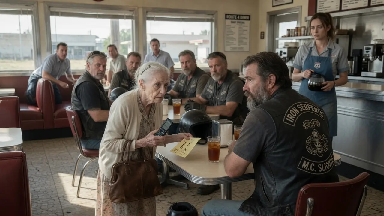 Trembling 77-Year-Old Woman Asked Hells Angels: “Can You Dial This Number?” — Then They Exposed the Men Stealing Her Home