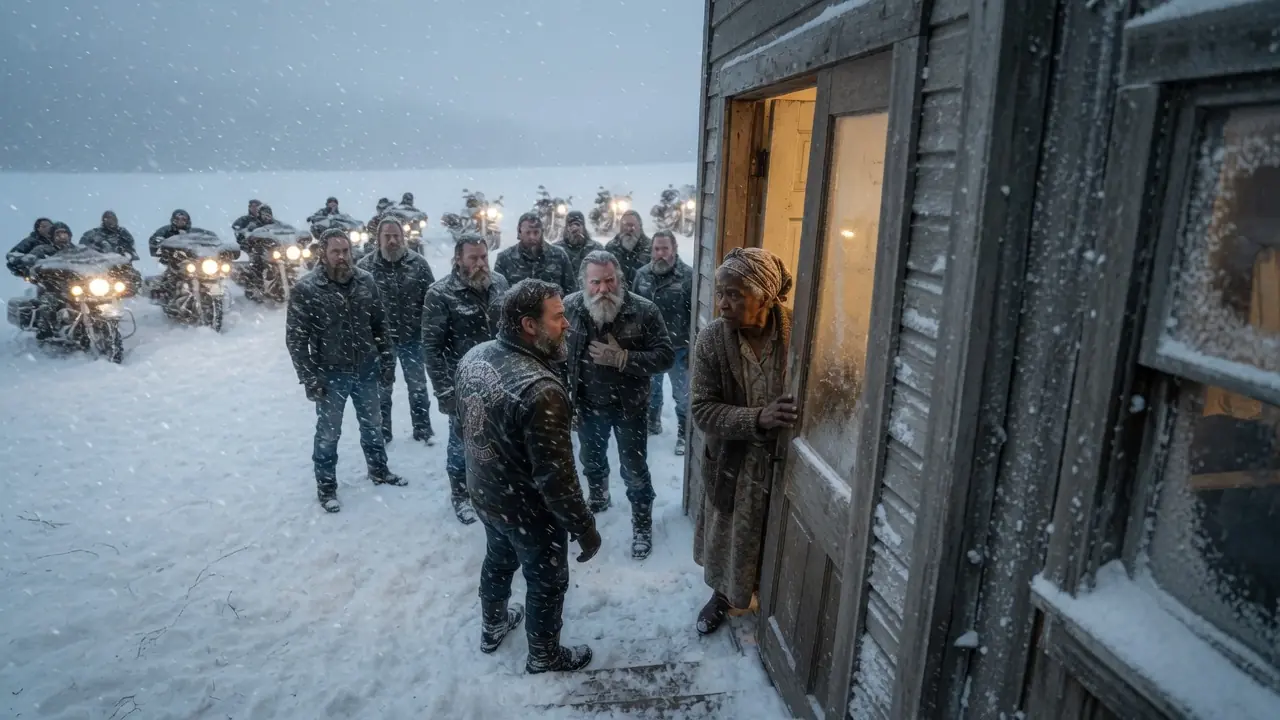 An Old Woman Let Twelve Frozen Bikers Into Her Home — And They Never Forgot Her Kindness