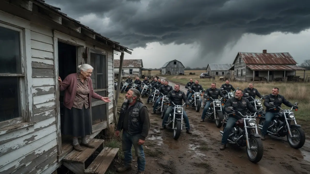 She Hid 23 Bikers From a Tornado — Four Days Later, 1,650 Motorcycles Filled Her Street