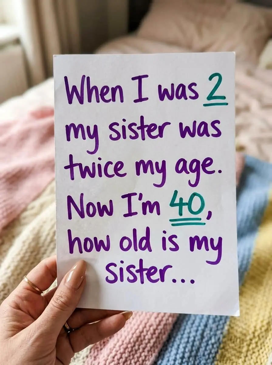 Can You Figure Out How Old My Sister Is? Most People Get It Wrong