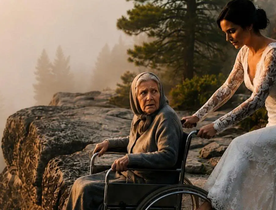 During the wedding, the bride pushed her disabled mother-in-law off a huge cliff, trying to get rid of her and avoid embarrassing herself in front of her wealthy relatives. But the young woman could never have imagined what would happen very soon…
