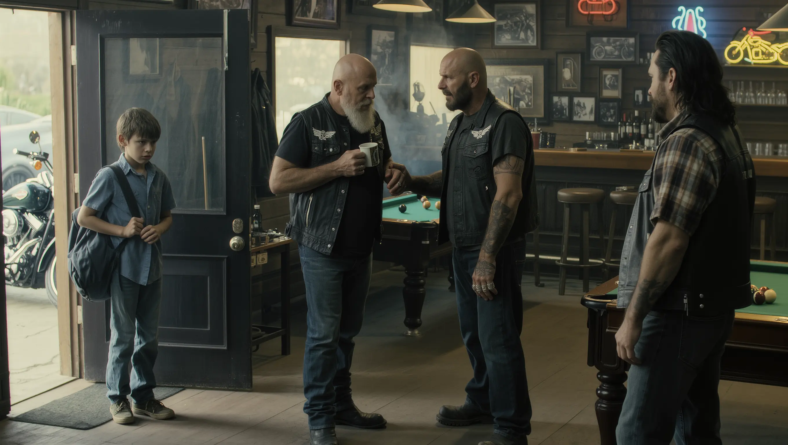 Boy With Black Eye Begged Bikers "Be My Dad" — 32 Hells Angels Showed Up at School