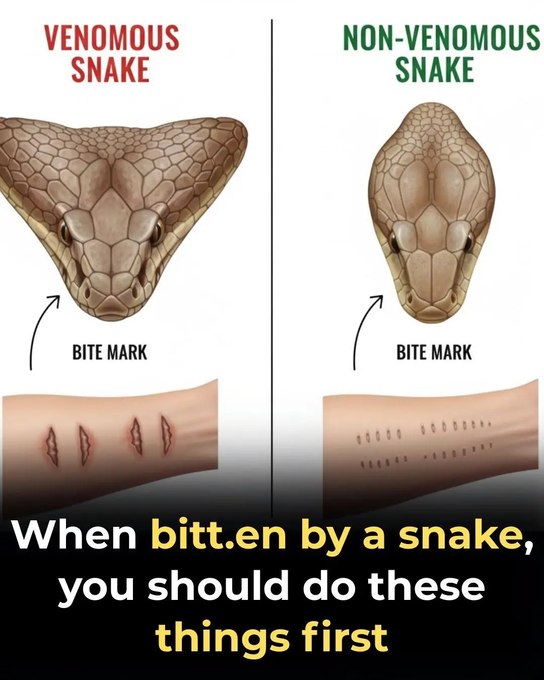 Snake Bite: Don't Panic, Do the Following
