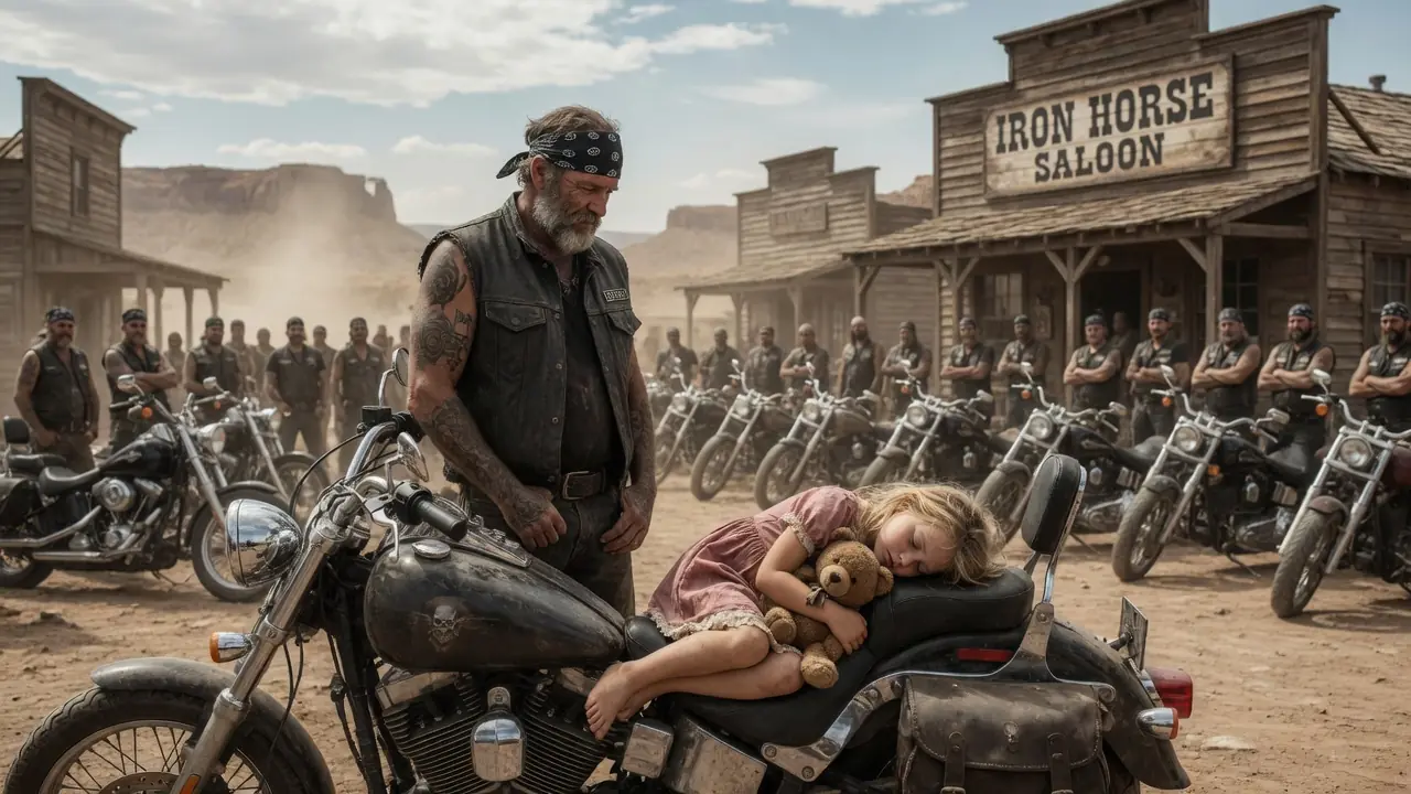 Hells Angels Found a Little Girl Sleeping on Their Bikes — The Reason Made 200 Bikers Go Silent