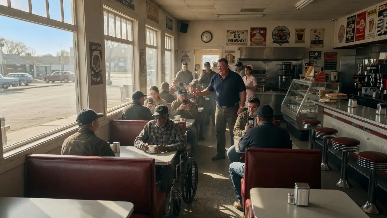 Bully Poured Coffee On Black Elderly Veteran in a Diner — Unaware His Son Is A Navy SEAL