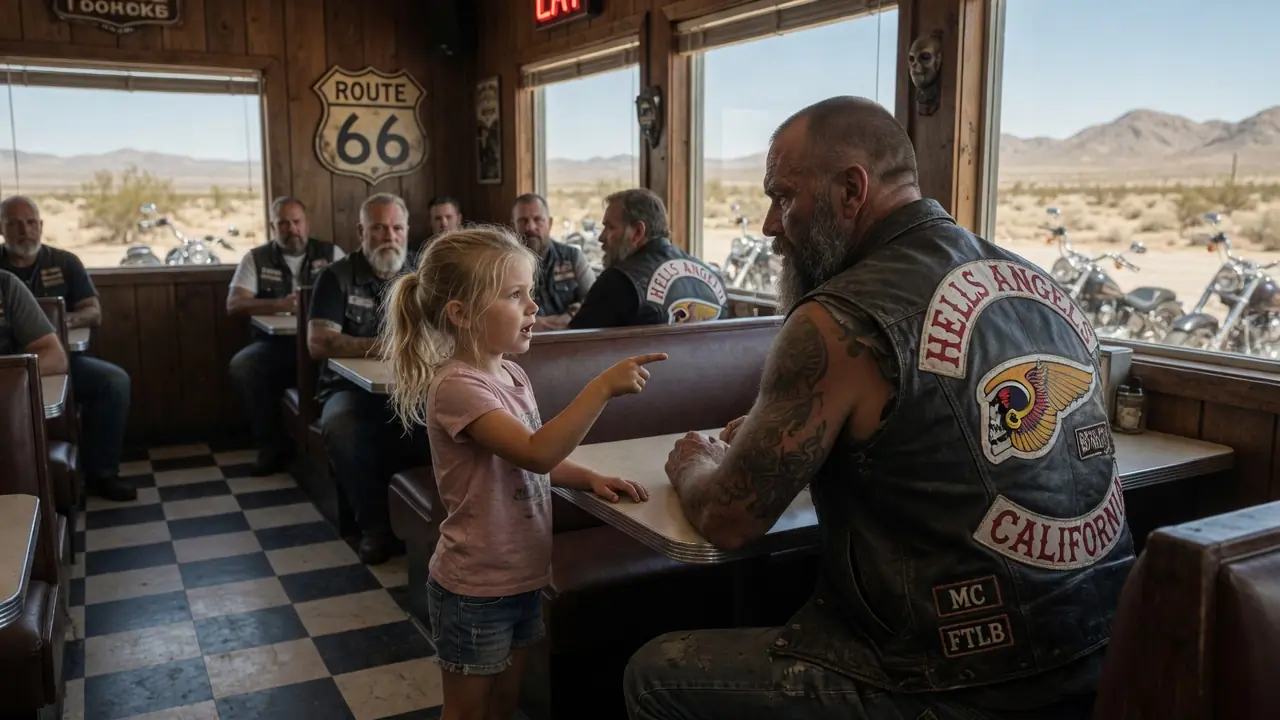A Little Girl Says To The Hells Angels: “Hello, Sir, My Mom Has a Tattoo Just Like Yours” — Then They Stood Up