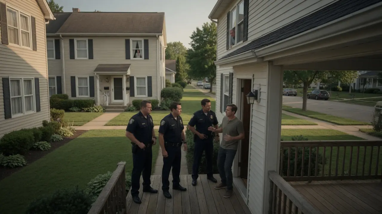 HOA Sent Cops to My Door — They Froze When My Wife in Uniform Walked Out!