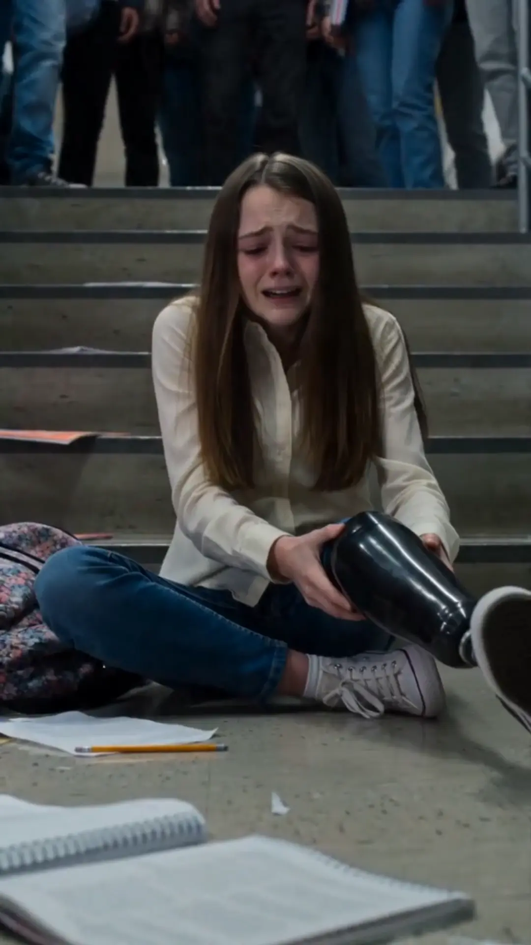 The crowded stairwell of Oakridge High was bustling with its usual chaotic energy