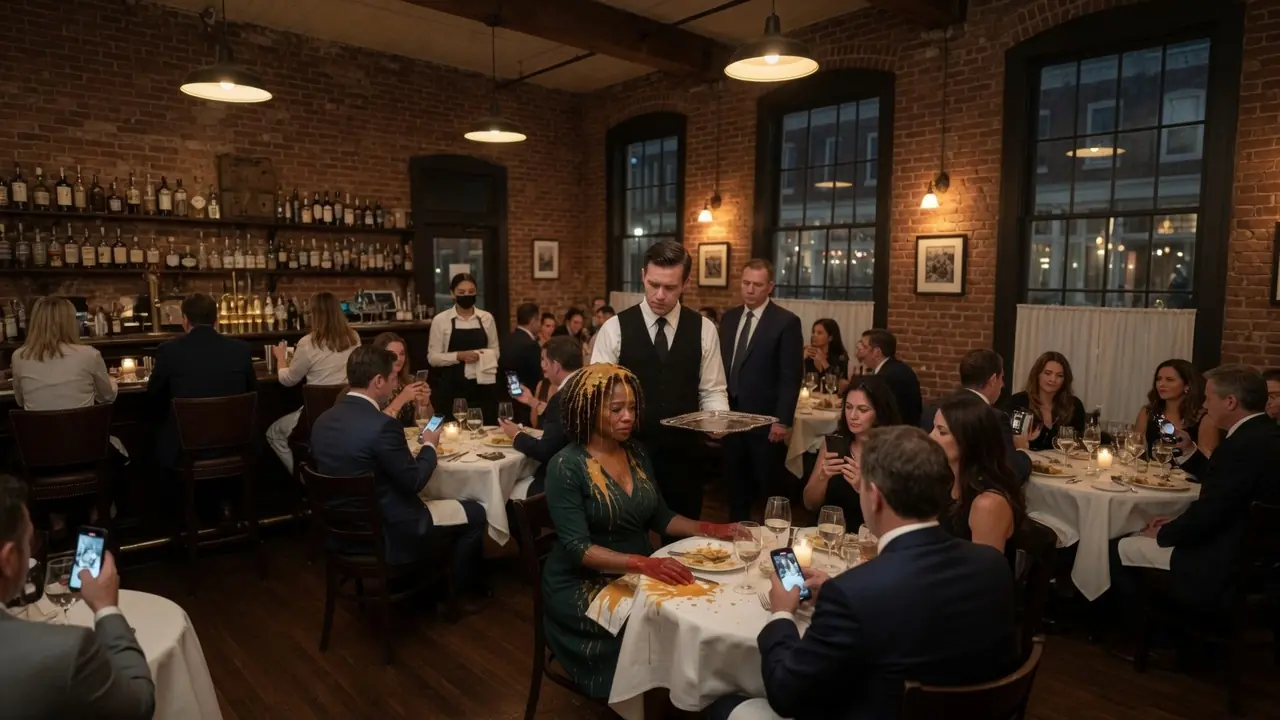 Waiter Dumps Soup on a Black Woman at Restaurant — His Face Drains as Her Husband the Mayor Walks In