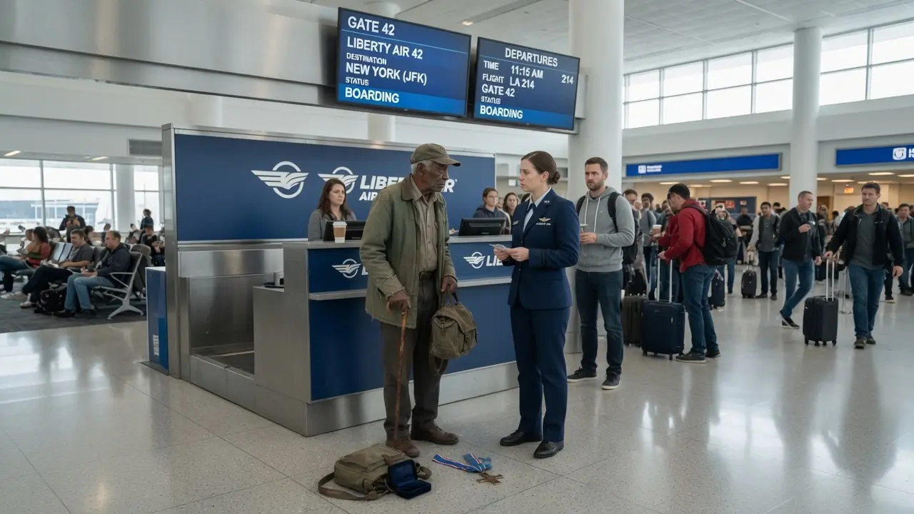 The Crew Mocked The Old Black Veteran — Then The Undercover Airline Owner Saw His Medal