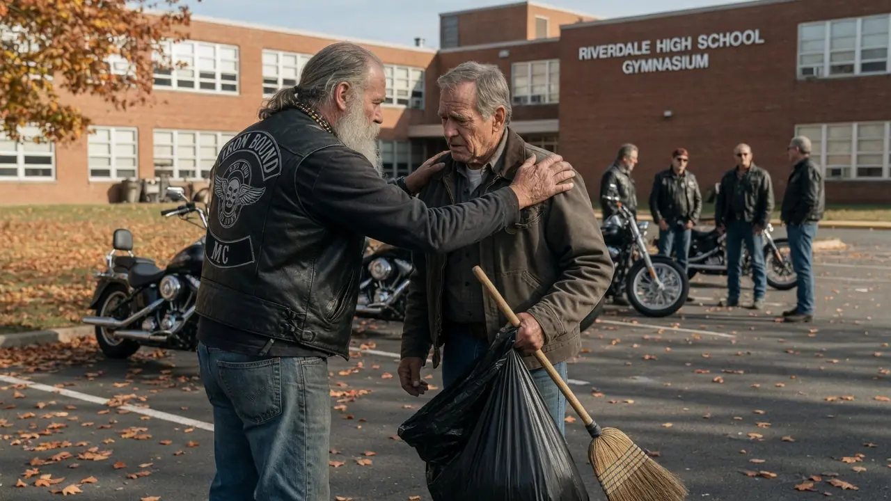 Bikers Mo-cked a Poor School Janitor — Then They Saw the Photo on His Desk