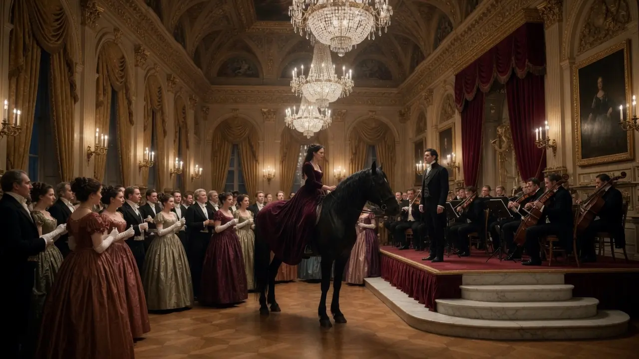 She Rode His Warhorse Straight Into the Ballroom — In His Family, It Means "I Do"