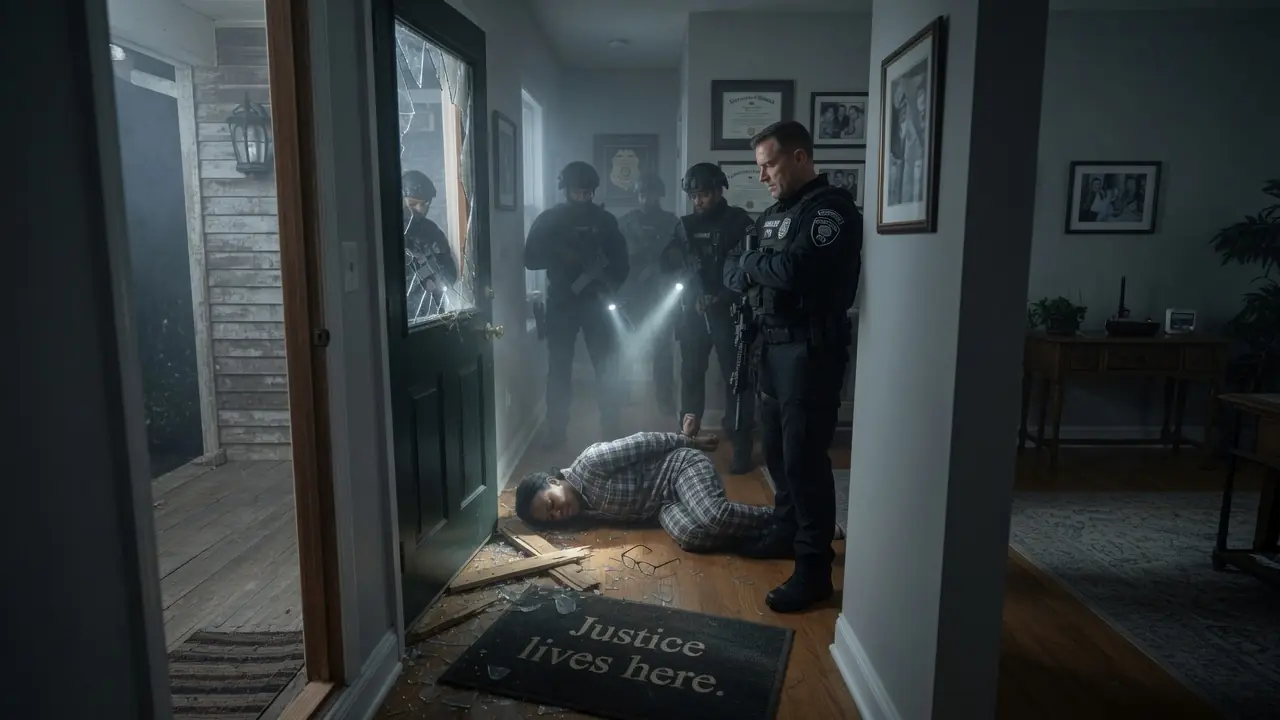 30 Cops Broke Down Black Woman's Door — Chief Went Pale When He Saw ID on Her Wall