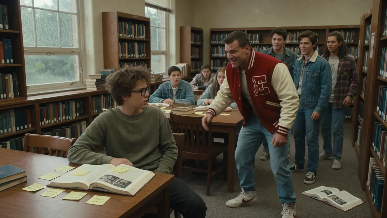Bully Threw the Glasses Boy’s Book Across the Library — Then the Quiet Student Finally Fought Back