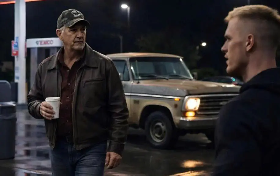 A bully at a gas station demanded money from an elderly man, and when the man refused, he threw hot coffee on him to intimidate him, never imagining what would happen to him just a few seconds later