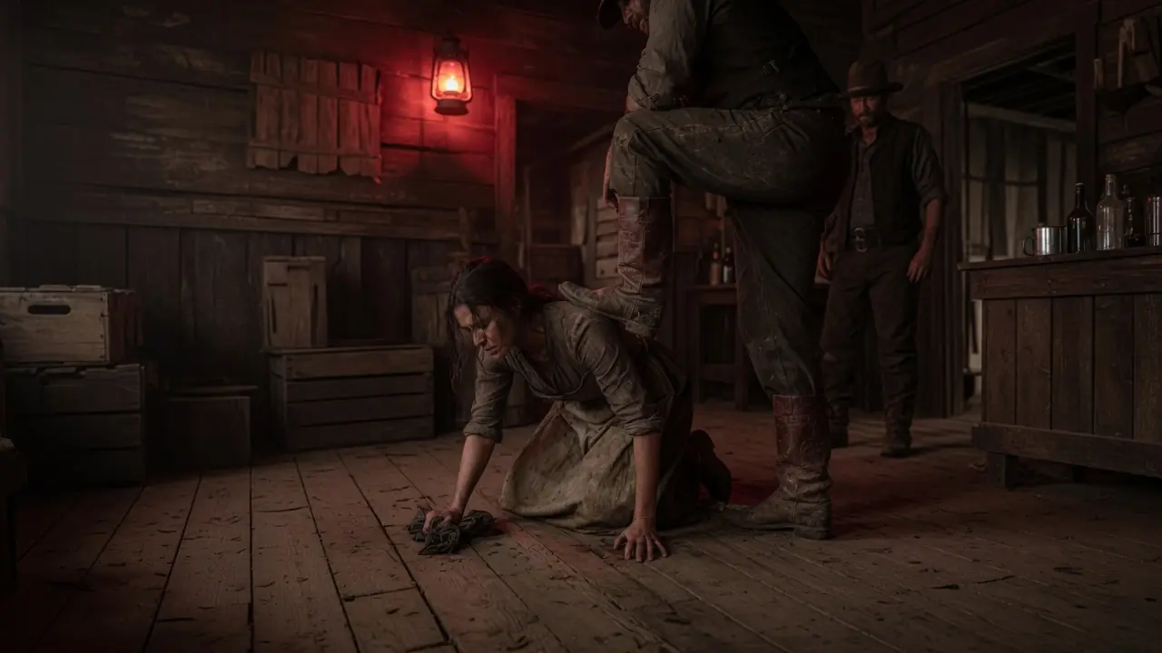 “Someone Help Me…” She Was Shamed On The Saloon Floor — Until A Cowboy Ended It All