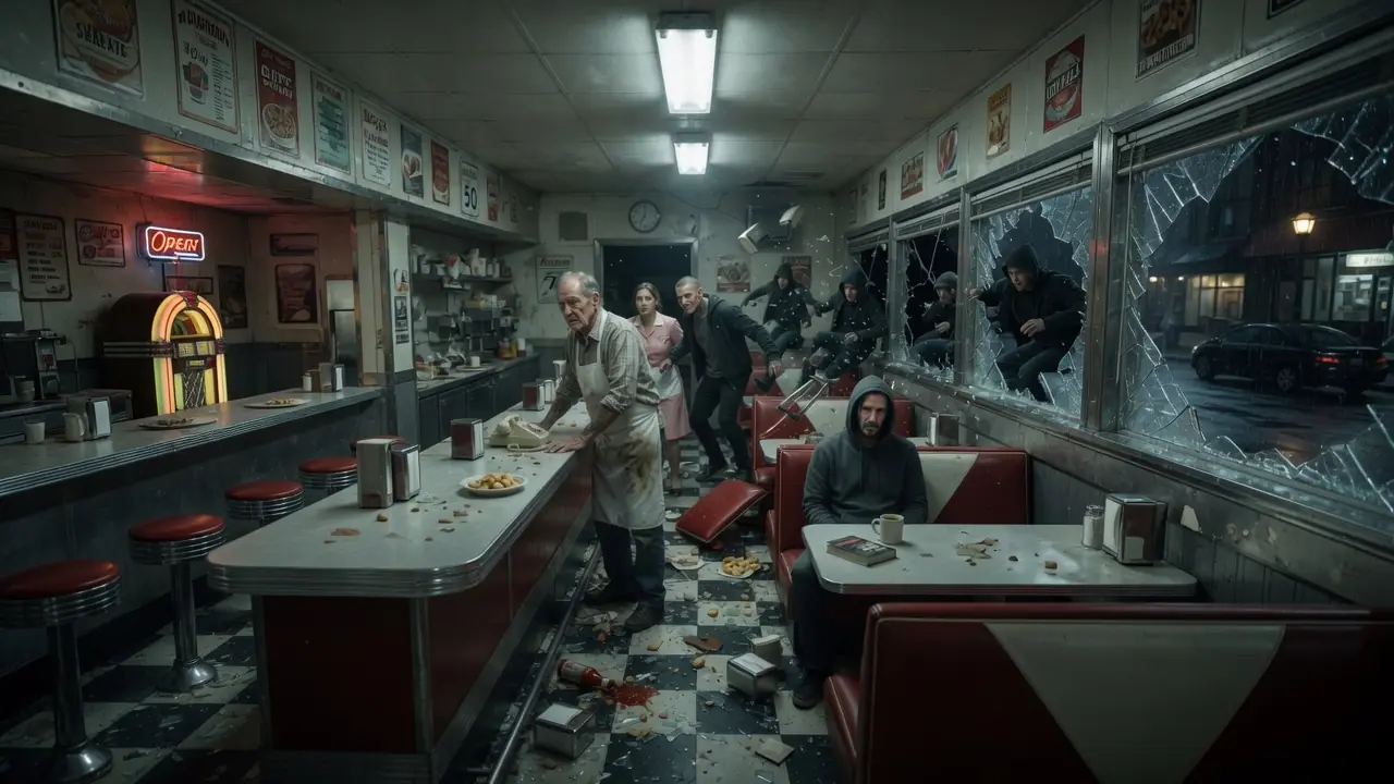Four Men Shoved a 72-Year-Old Diner Owner — 12 Minutes Later, the Parking Lot Filled With Harleys