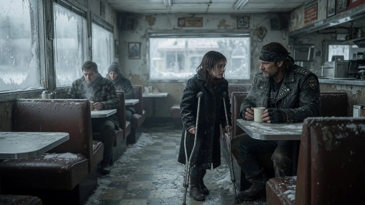 “Can I Sit With You?” — Everyone Rejected the Crippled Girl Until a Hell’s Angel Said Yes