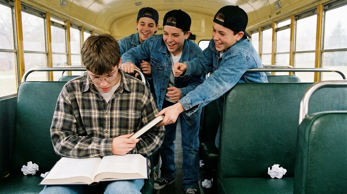 Bul-ly Snatched His Book on the School Bus — Then the Quiet Boy Finally Made Him Sit Down