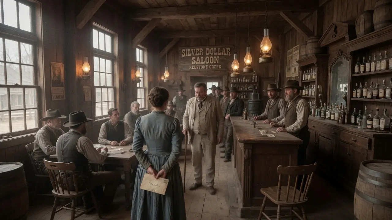 "Please Help Me…" She Was Struck Before the Entire Saloon — Until an Outlaw Cowboy Drew His Gun