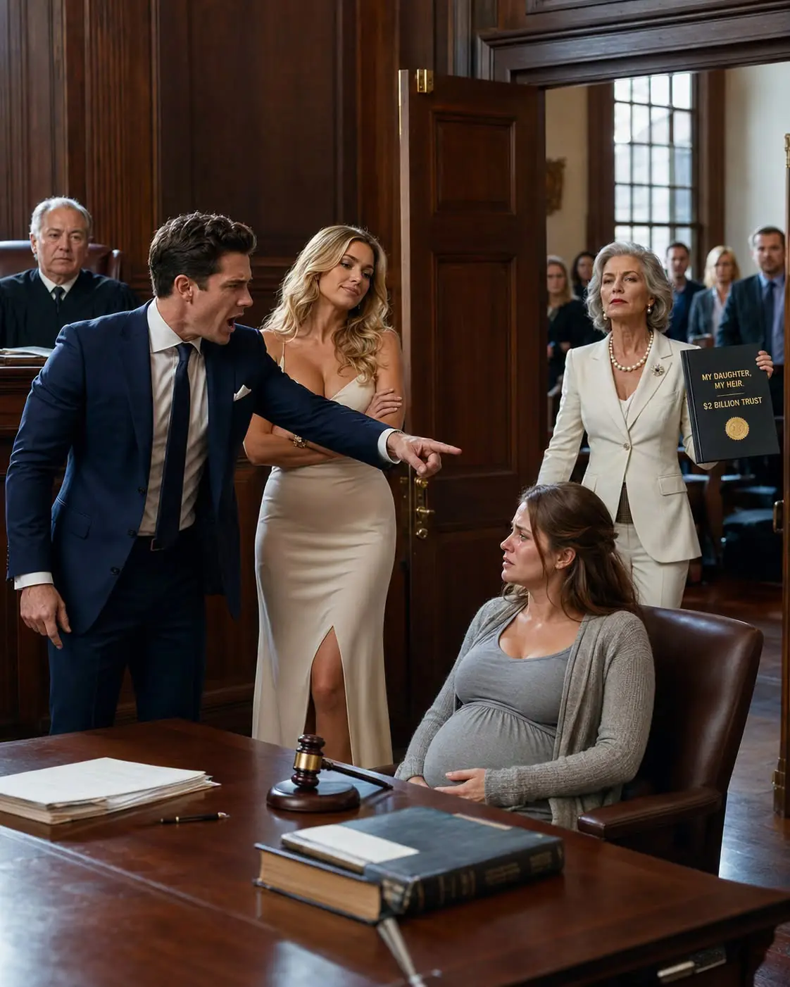 “My wife has no income…” A Pregnant Wife Is Humiliated By Her Cheating Husband and His Mistress In Court, Until Her Estranged Mother Arrives with proof that She Was Heir to $2 Billion