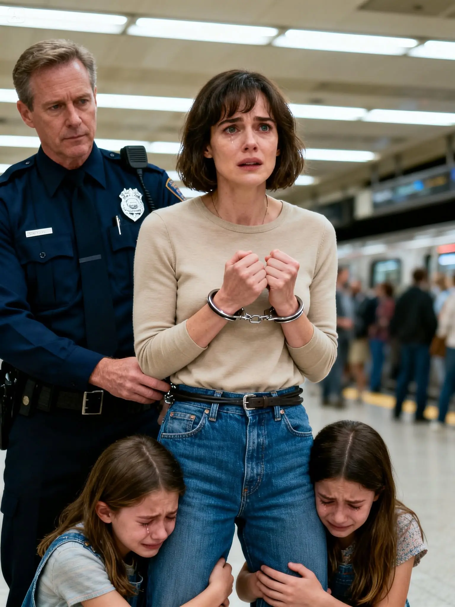 I WAS HANDCUFFED AND HUMILIATED AT THE AIRPORT WHILE MY LITTLE GIRLS BEGGED THEM TO STOP ALL BECAUSE I LOOKED LIKE I DID NOT BELONG IN THE FIRST CLASS BOARDING LANE AND THE GATE AGENT SMIRKED WHILE