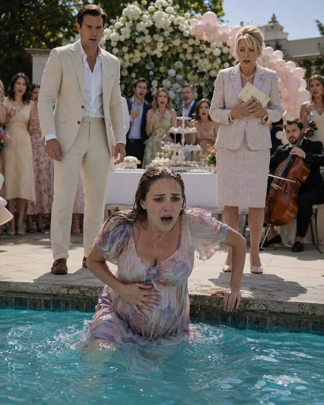 “Family Money Stays With Family.” At My Baby Shower, My Husband Stole My $23,000 Delivery Fund—Then His Mother Pushed Me Into the Pool, Not Knowing I Had Already Set the Trap