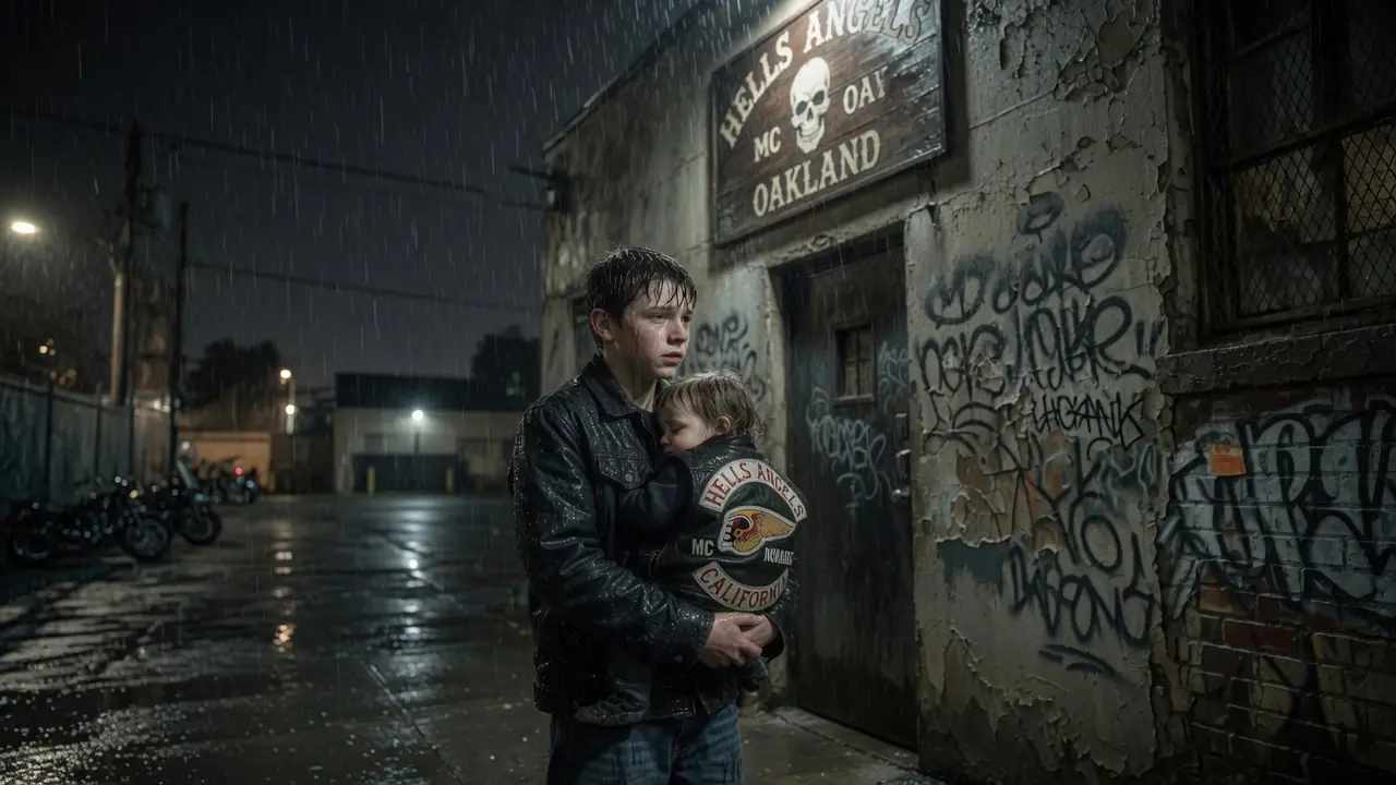 Homeless Boy Carried Biker's Toddler 6 Miles Through a Storm — 200 Hells Angels Found Him Collapsed