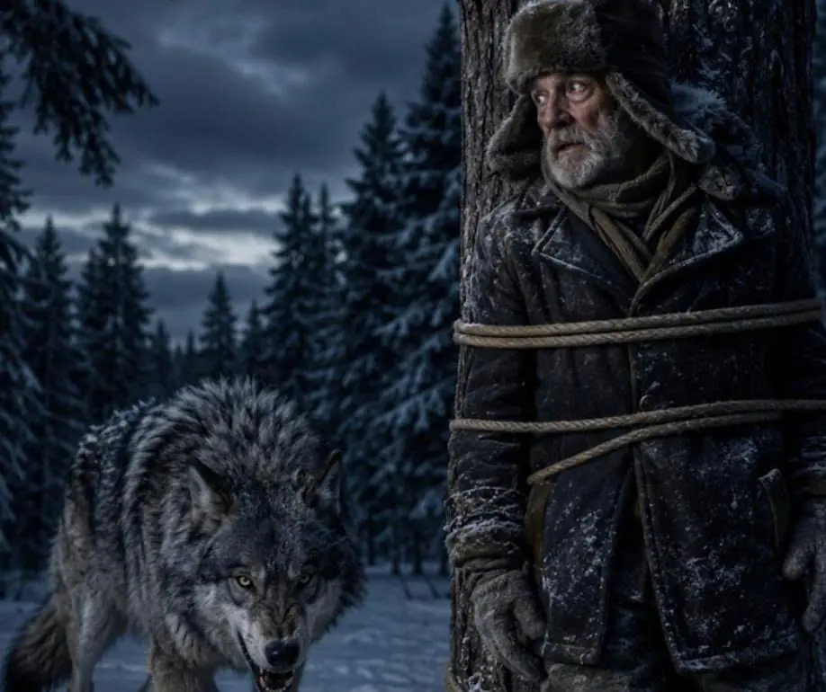Bullies Tied a Poor Forest Ranger to a Tree Overnight—Then Wolves Surrounded Him