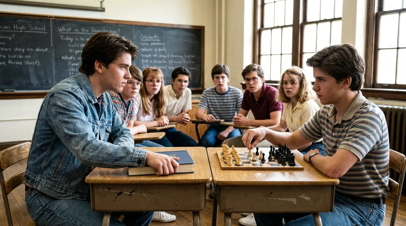 Bul-ly Slapped His Homework Across the Classroom — Then the Quiet Chess Boy Finally Struck Back