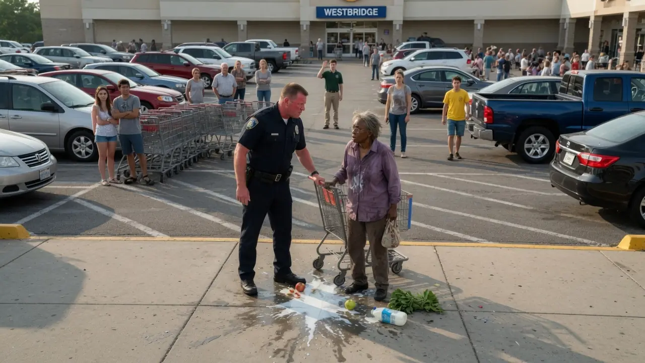 "Get Out", Racist Cop Kicks Lady Not Knowing Admiral SEAL Is Running In