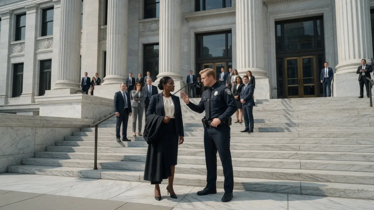 Racist Cop Attacks Black Judge at Courthouse—Her Powerful Response Stuns Everyone!