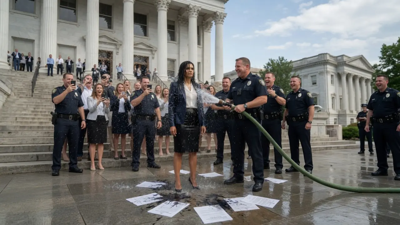 They Humiliated A Drenched Woman Outside The Courthouse — Then They Walked Into Court And Saw Her On The Bench