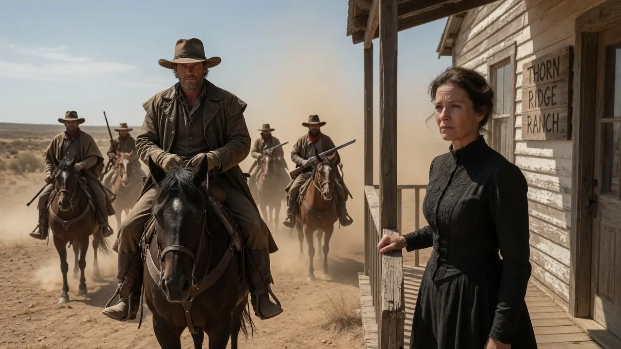 "They Thought She Was Alone…” Five Men Threatened Her — Unaware Her Brother Was A Famous Gunslinger