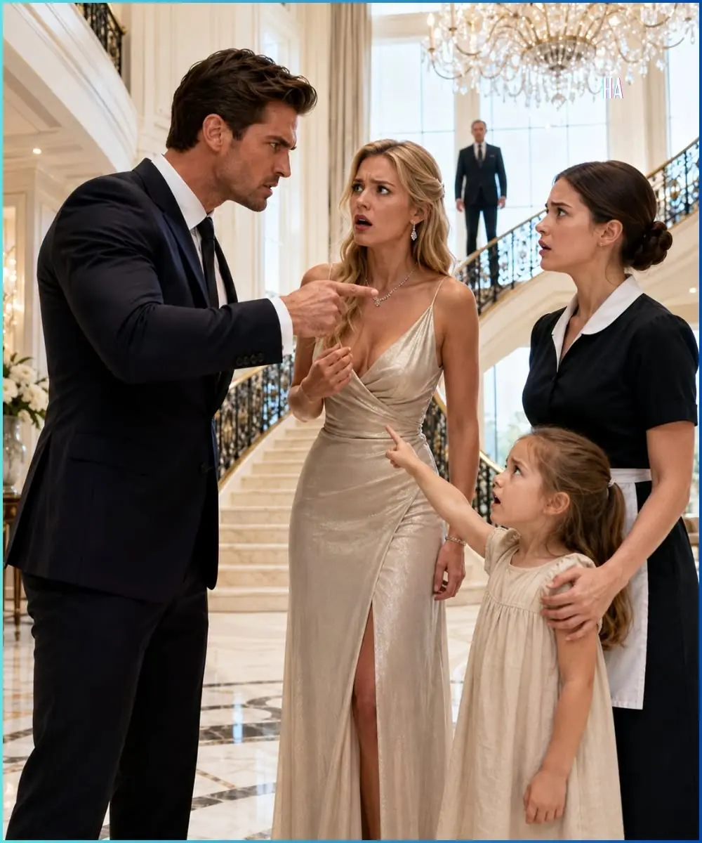 The Billionaire Was Ready to Destroy His Fiancée Until the Maid’s Little Girl Pointed at the Stairs