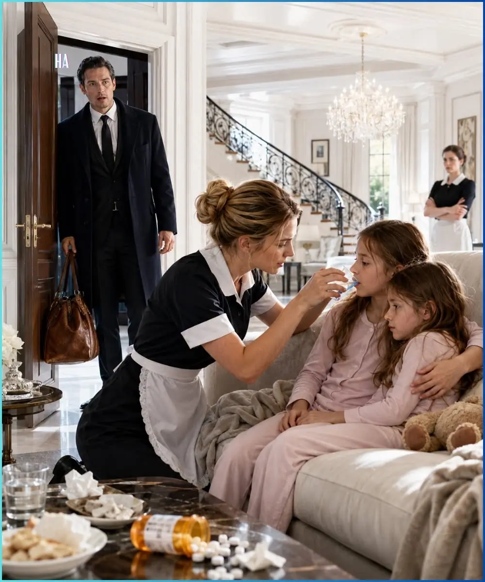 The Millionaire Pretended to Leave for Chicago and Discovered the Maid Was the Only One Keeping His Daughters Alive Inside