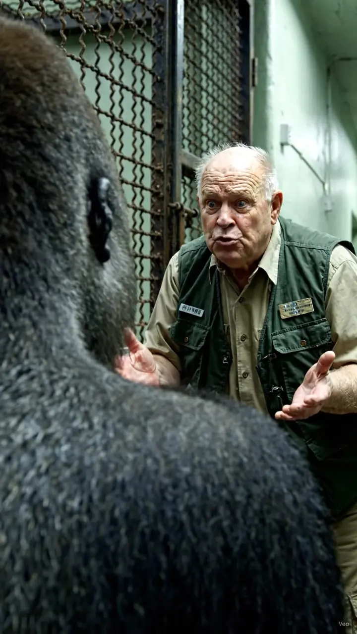 it desperately tried to stop the man from approaching the enclosure