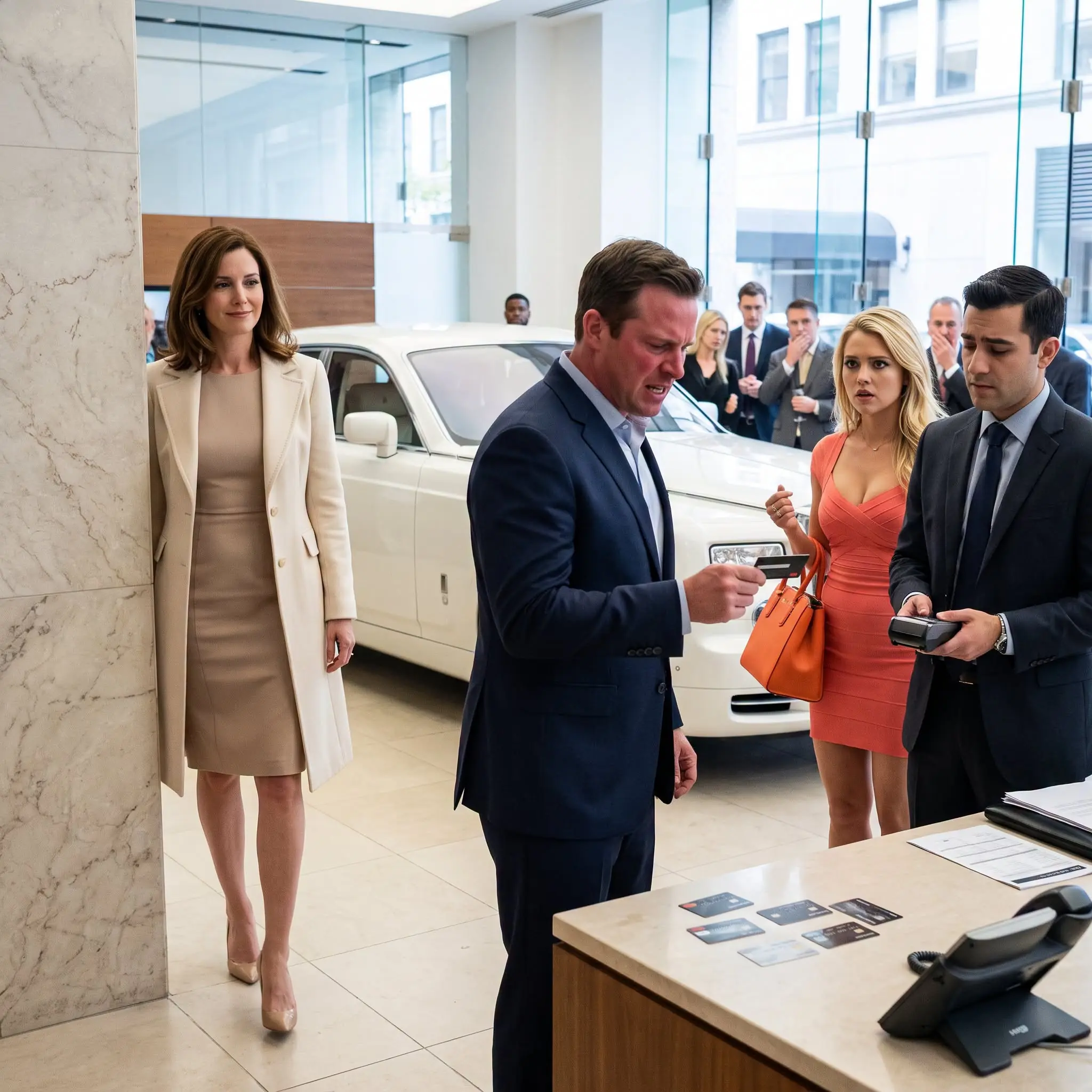 “My husband signed our separation papers in the morning, then took his mistress to buy a $750,000 Rolls-Royce by noon.” The salesman swiped his card and whispered, “I’m sorry, sir… declined.”