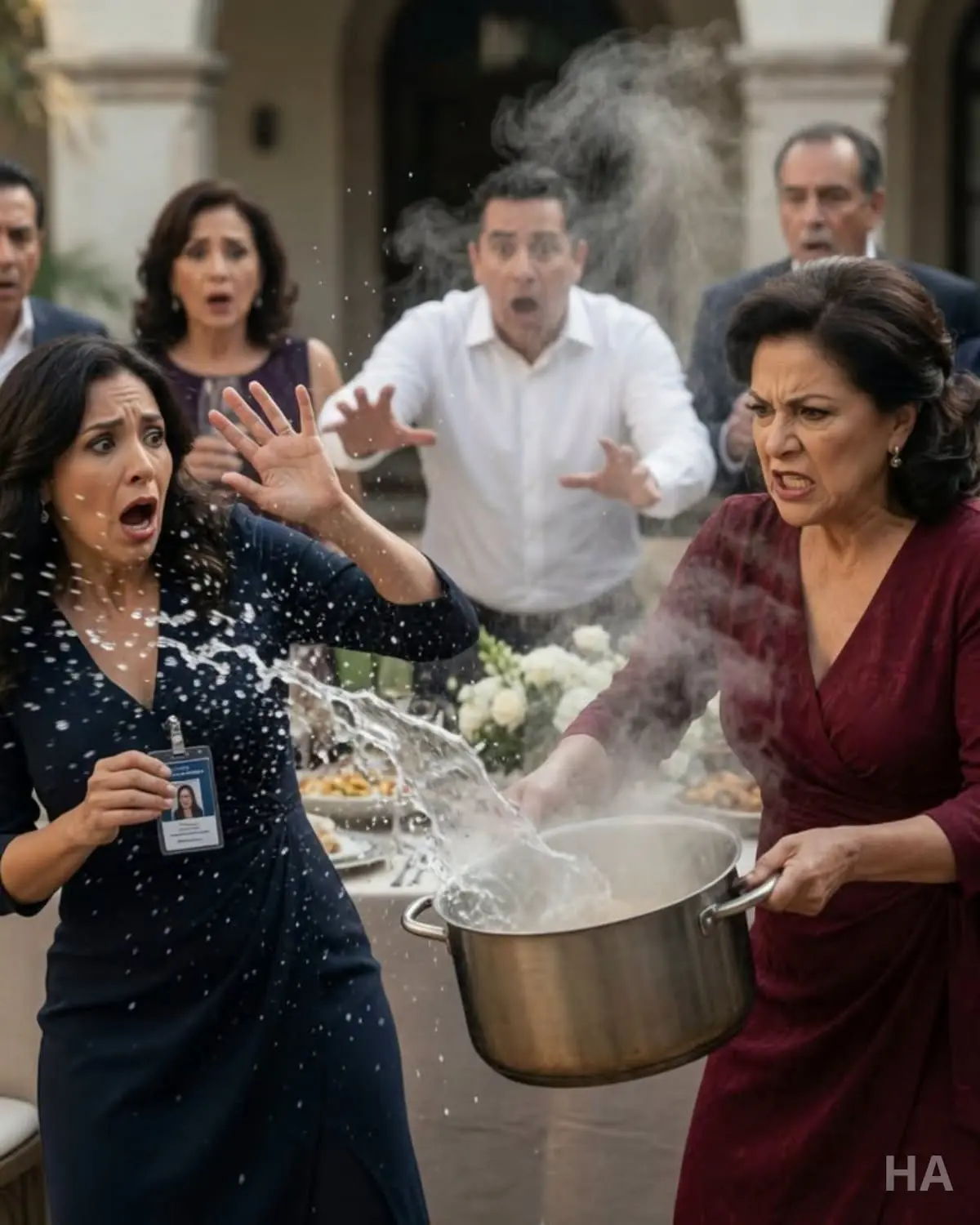 At first, Valeria heard nothing. Not the screams.