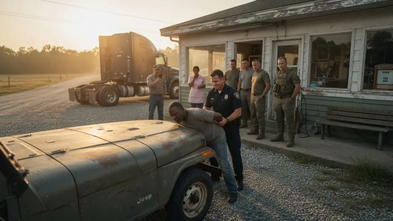 A White Officer Pinned A Black Man On His Jeep — Then 12 Soldiers Stood Up