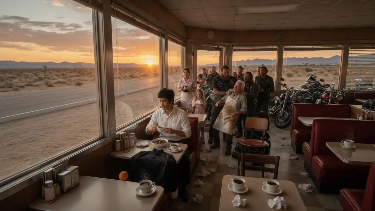 Fifty Bikers Stormed A Desert Diner — Then One Quiet Man Stood Up