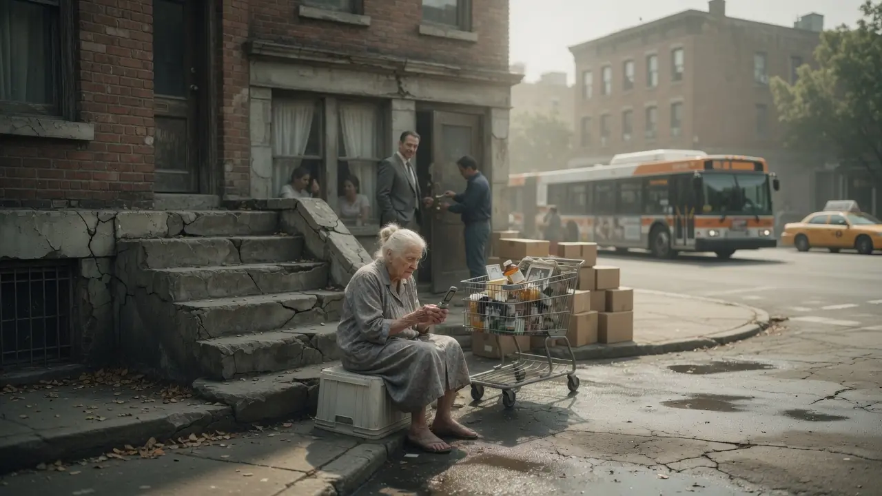 A Landlord Threw An Old Woman Onto The Curb — Then Forty Engines Started