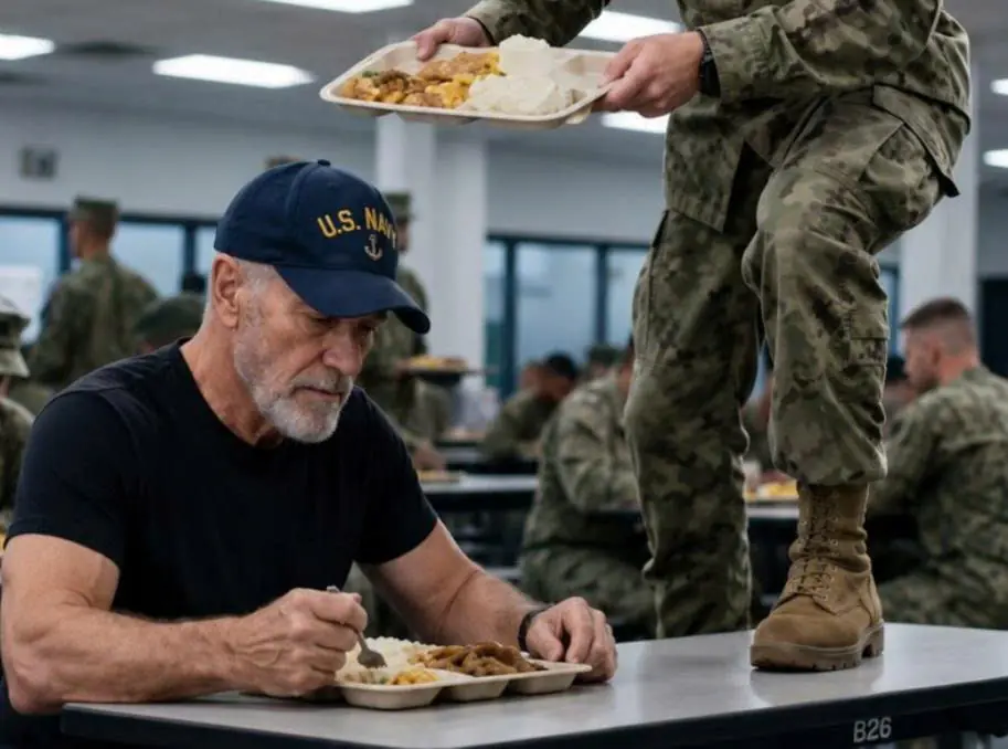 The soldier dumped his entire lunch over an old man’s head and humiliated him in front of the entire company, believing he was just a helpless old man. But only a few minutes later, everyone present regretted treating this man so badly