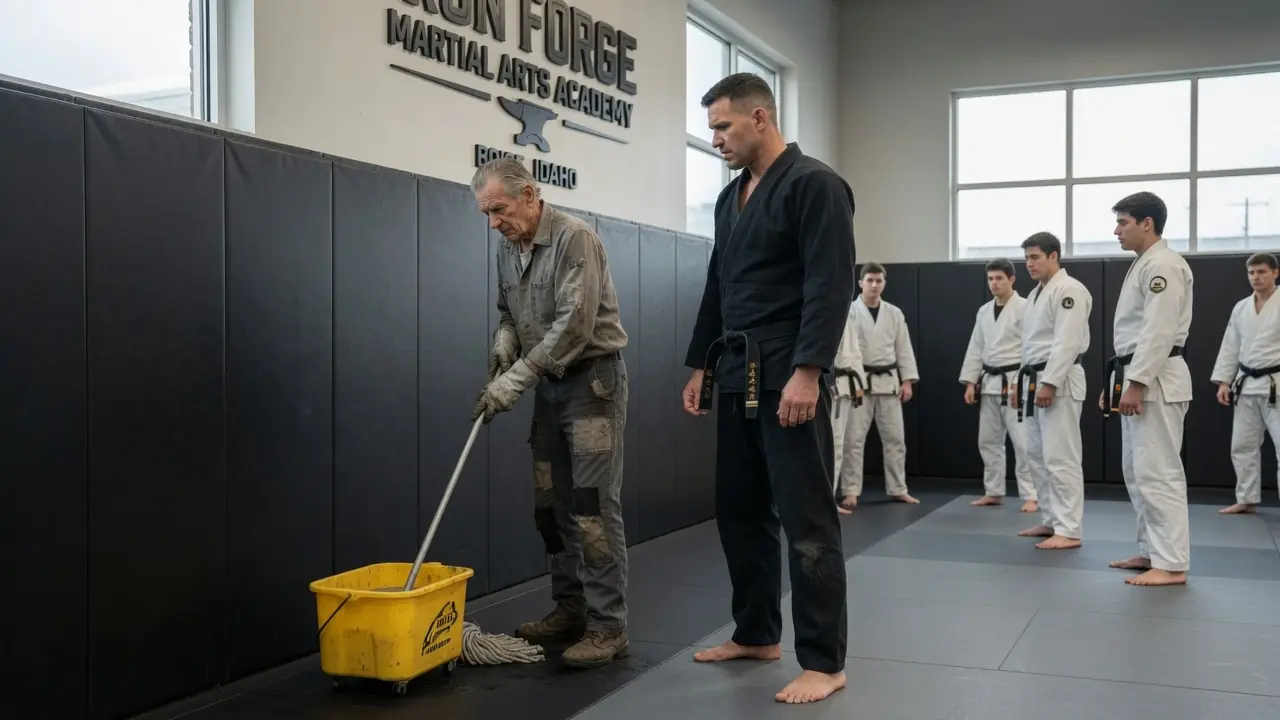 Black Belt Mocked an Old Janitor: "Too Weak to Fight" — He Didn't Know What the Old Man Had Done for Years
